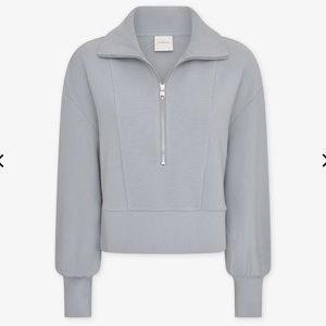 Varley Ramona half zip in quarry, large